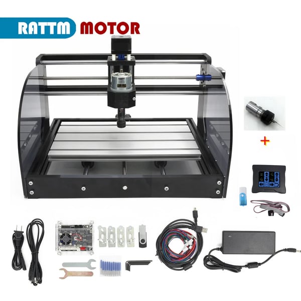 CNC Router 3018 Pro MAX, Desktop Design, Højhastighed 9000 RPM Spindle,berøringscontroller, Ingen laser