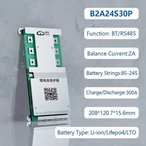 Smart Batteristyringssystem, Aktiv Balance, Bluetooth Kommunikation,JK-B2A24S30P