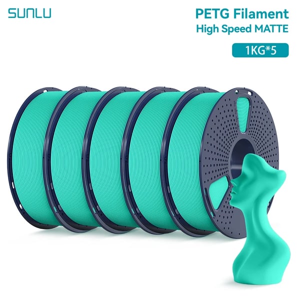 3D-printer filament, høj hastighed, mat finish,mynt grøn