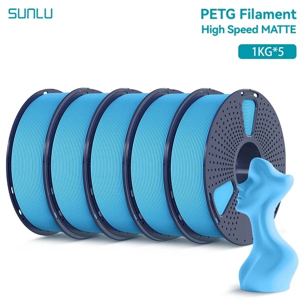 3D-printer filament, høj hastighed, mat finish,himmelblå