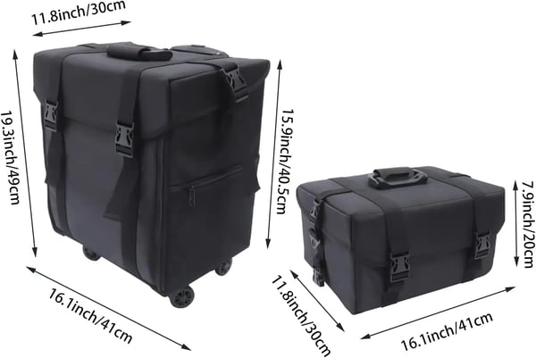 Professionel kosmetikvogn, 2-i-1 design, 8 skuffer,8, sort