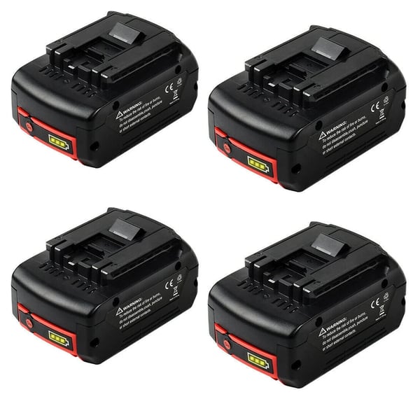 Akku, 6000 mAh kapasiteetti, yhteensopiva sähkötyökalujen kanssa, 18V, 4 kpl