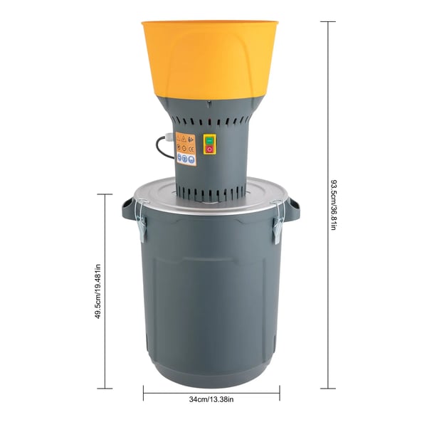 Elektrisk Kvarn, 1300W Effekt, 400kg/h Malningskapacitet, 5 Malningssilar,En 1300W 50L