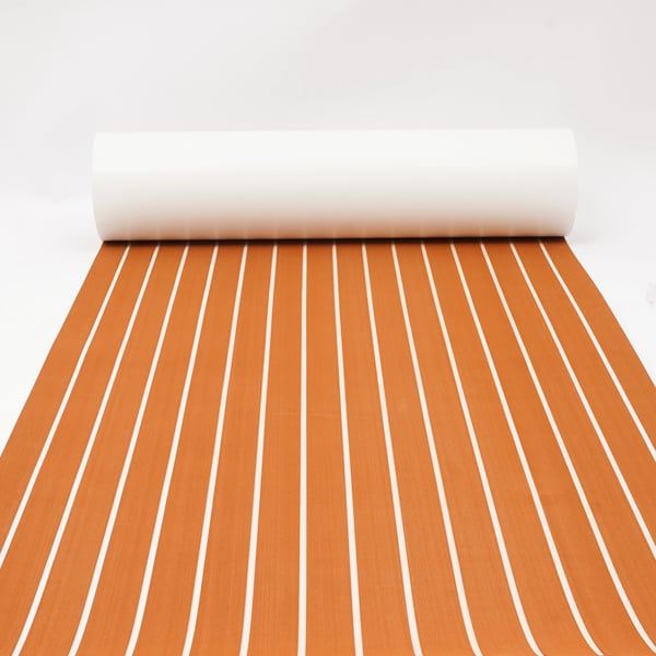 EVA-vaahdosta valmistettu teak-tyylinen lattiamatto, 240 x 90 cm, 6 mm paksu, liukumaton,Ruskea raidalla