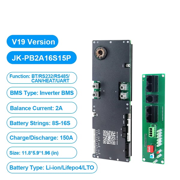 Akkuhallintajärjestelmä, aktiivinen tasapainotusteknologia, Bluetooth-valvonta,JK-PB2A16S15P-V19