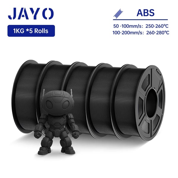 ABS 3D-printer filament, holdbart materiale, høj præcision,ABS Sort 5KG