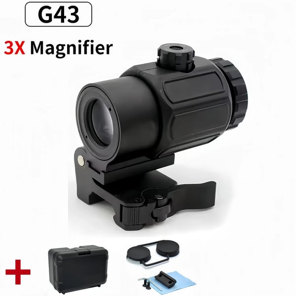 Forstørrelsesglas, Fast 3X-5X, Hurtig adskillelse,G33 Sort