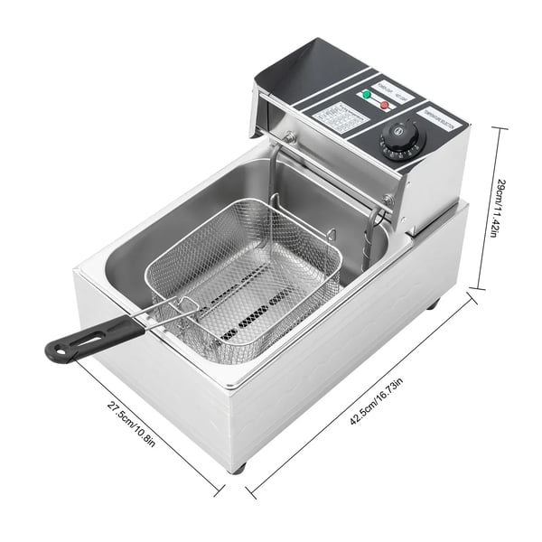 Frituregryde, 6L kapacitet, justerbar temperatur 60-200°C,hvid