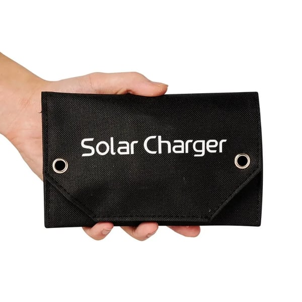 Solpanel, Bærbar, Vandtæt,12W Sort