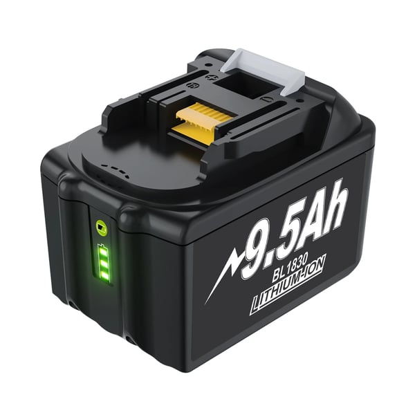 Batteri, 9500mAh kapacitet, bred kompatibilitet,18V, 9.5ah