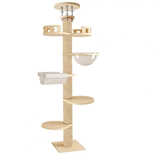 Kattetårn, Justerbar Højde, Multi-Niveau Design,1 Sæt