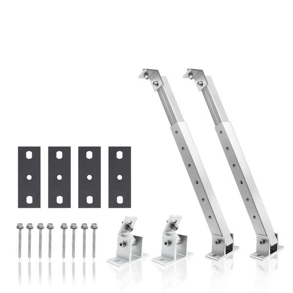 Solpanelfäste, Justerbar Aluminiumdesign, Stabil Stödkonstruktion,1Set