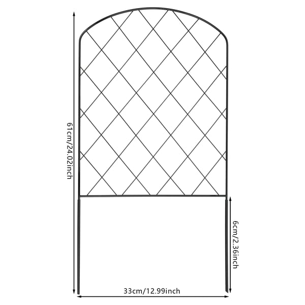 Trädgårdsstaket, Hållbart Järnmateriel, Elegant Design, Svart