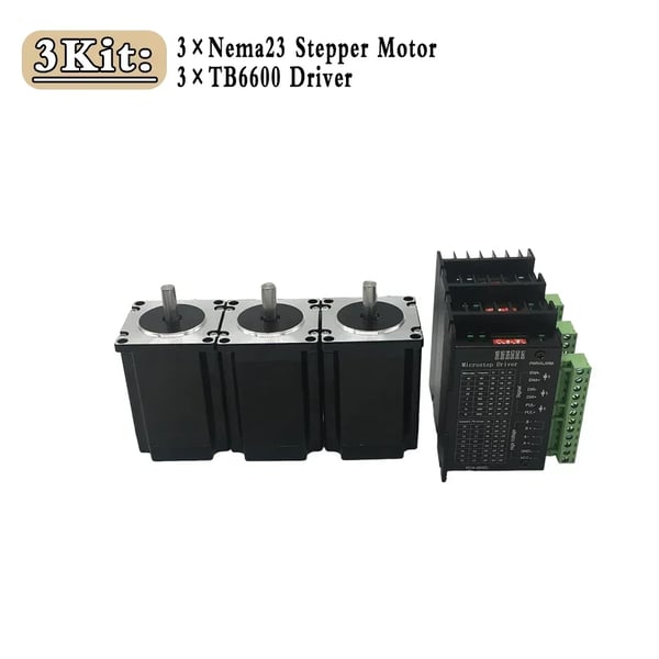 Stepper Motor, Nema 23, TB6600 Driver,3 Kit, 1.2Nm