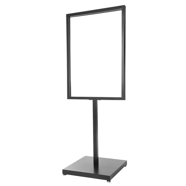 Plakatstander, Holdbar Jernkonstruktion, Gulvstående,sort