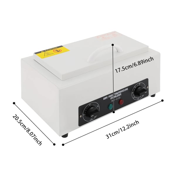 Torrvärmesterilisator, högtemperaturdesinfektion, kompakt design,Vit