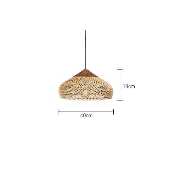 Pendellampe, Håndvævet Rattan Design, Egnet til Forskellige Rum,Ingen pære, D40xH19