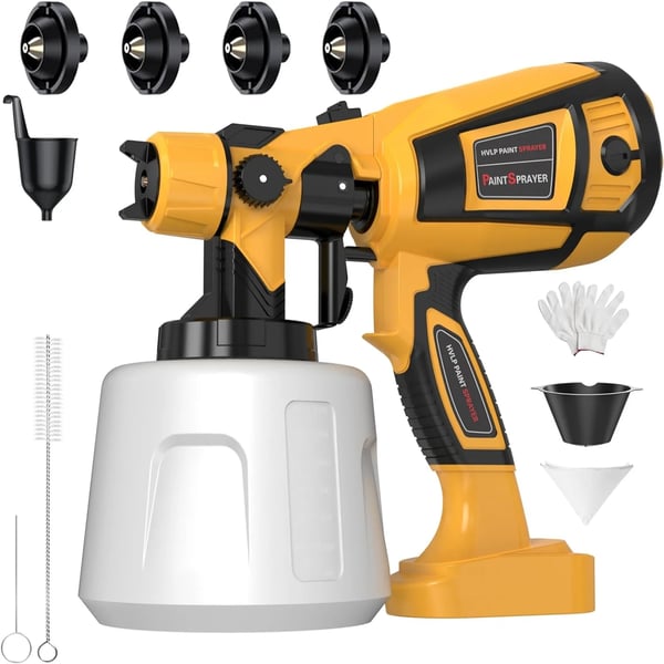 Elektrisk Malersprøjte, HVLP Design, Multi-Størrelse Dyser, 1400ML, EU Stik Elektrisk Malersprøjte, HVLP Design, Multi-Størrelse Dyser, 1400ML, EU Stik