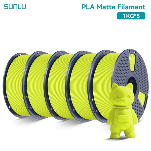 3D-printer filament, PLA-material, lav krympning,Gul