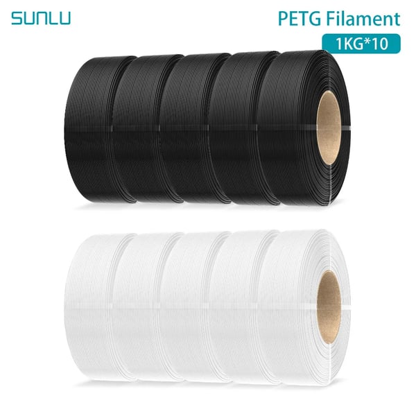 3D-skrivarfilament, 1,75 mm diameter, inga bubblor, PETG BK WT