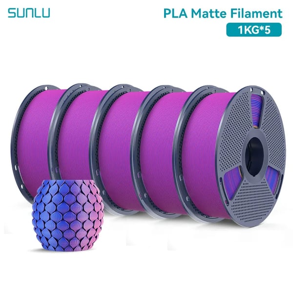 3D-printer filament, glat mat finish, bred kompatibilitet,Rød-Blå