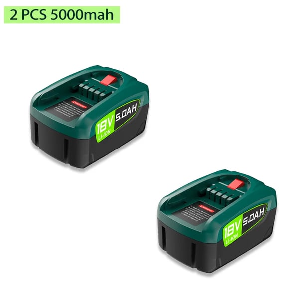 Akku, 18V, 3800-5000mAh kapasiteetti, 2 kpl 5.0 Ah