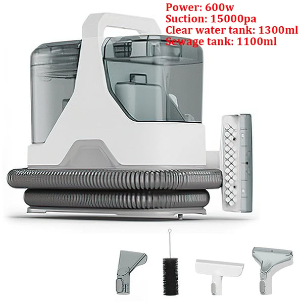Håndholdt tæpperenser, kraftig sugeevne, dual tank system,EU, 600W