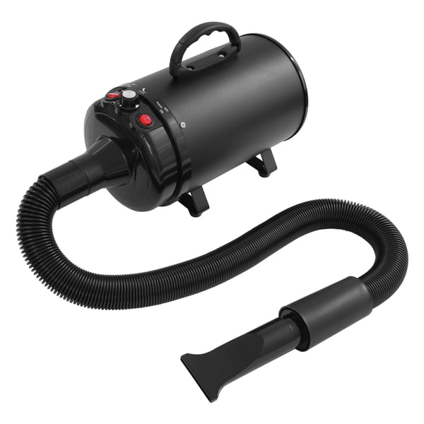 Lemmikkikuivain, 2200W Teho, Säädettävä Letku,Musta