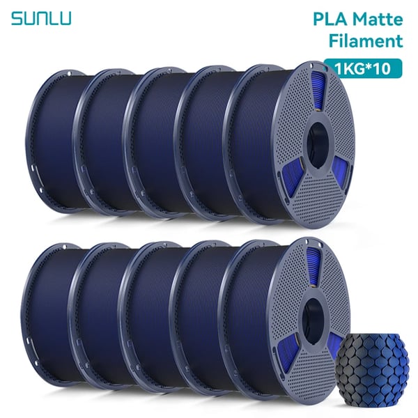 PLA Filament, Tangle-Fri, 330m Længde,Sort Blå