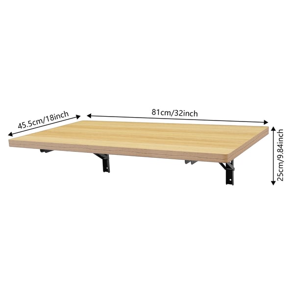 Fällbar Arbetsbänk, Platsbesparande Design, Robust Konstruktion,Träfärg