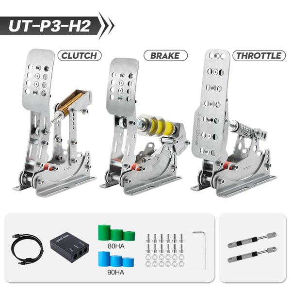 Sim Racing Pedaler, Hydraulisk Lastcelle, Højpræcisionssensorer,UT-P3-H2