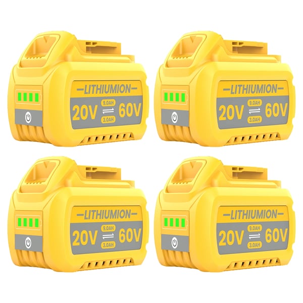 Batterirenovering, 9000mAh kapacitet, kompatibel med flera modeller, 4st 9000mAh