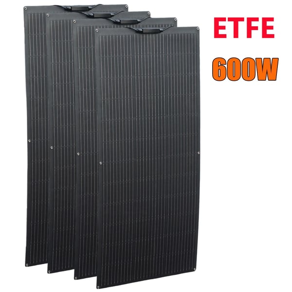 Solpanel Kit, Høj Effektivitet, Fleksibelt Design,ETFE 600W 4stk 150w