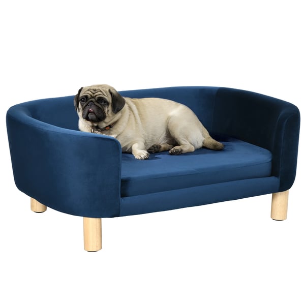 Hundsäng, Upphöjd Design, Avtagbar Kudde,Blå