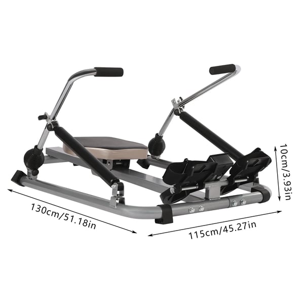 Roningmaskine, Justerbar Modstand, Ergonomisk Blød Sæde,sort