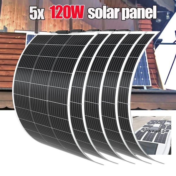 Solpanel, Høj Effektivitet, Fleksibelt Design,600W