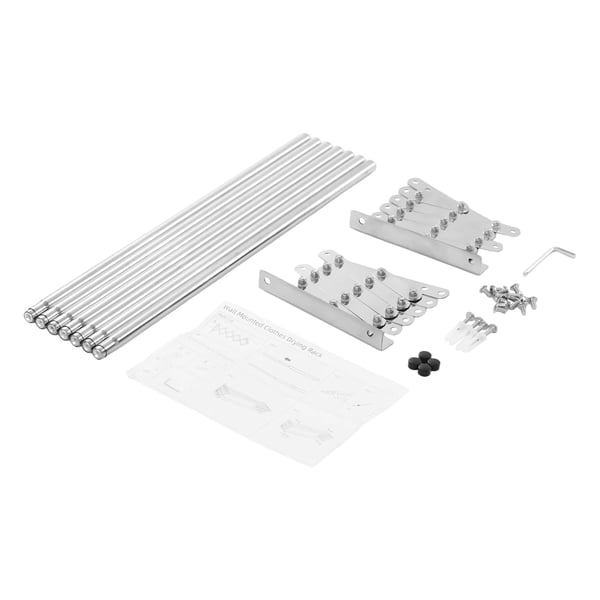 Fällbar Tvättställning, Platsbesparande Design, Väggmonterad,Ljus Silver