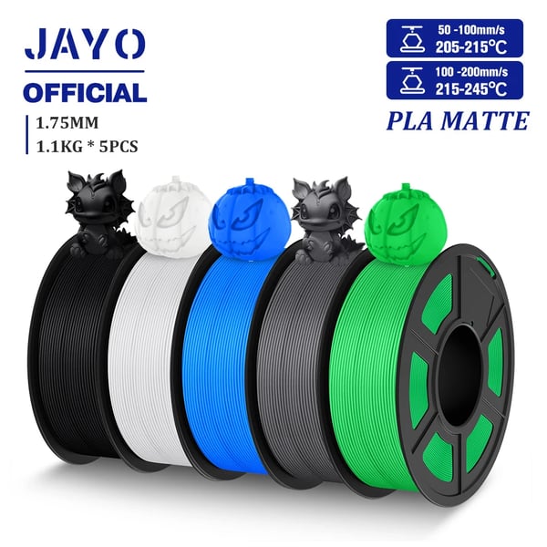 PLA Filament, 1,75 mm Diameter, Mat Overflade Struktur,PLAYG 5Rolls Mix-10