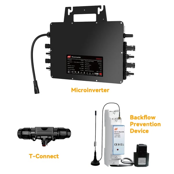 3000W Grid-tied Micro Inverter, Solar Energy Conversion, Weatherproof Design, DC22-50V, AC230V, T-limit