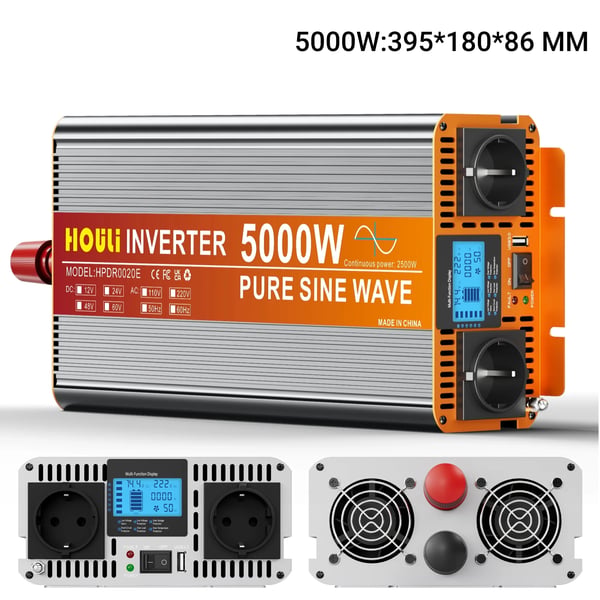 Ren sinus inverter, flere beskyttelsesfunktioner,Spids effekt 5000W-12V