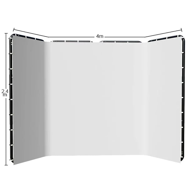 Grön Skärm Bakgrund, Muslin Material, Stabil Stöd Ställ,240x400cm Vit