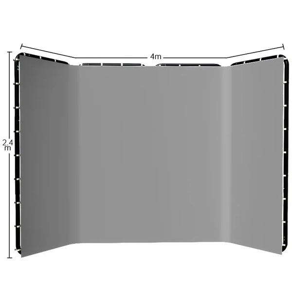 Fotoboks Baggrund, Nem Opsætning, Holdbart Materiale,240x400cm Grå