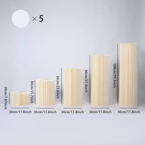 Cylindrisk Søjlebeslag Sæt, Elegant Display til Begivenheder, Nem Samling,5pcs