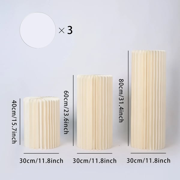 Matsalsbord Dekorationsset, Fällbar Design, Elegant Romersk Stil, H40 60 80