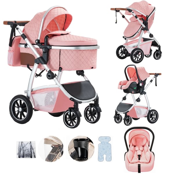 Børnetransportmiddel, Sammenklappeligt Design, Høj Landskabs Komfort,SK20-PINK