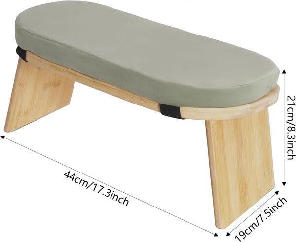 Meditationsbænk, Letvægts Sammenklappeligt Design, Behagelig Pude,lys grøn