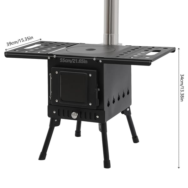 Utomhus Campingkök, Bärbar Design, Effektiv Matlagning,svart