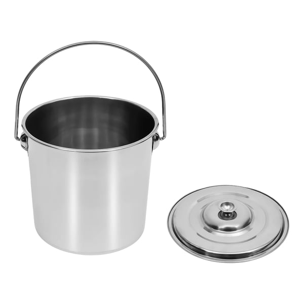 Hink, livsmedelsklassad rostfritt stål, 12L kapacitet,Silver