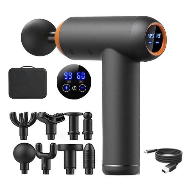 Fascia Gun Massager, Bärbar Design, Högfrekvent Vibration, Typ C Laddning, STEN