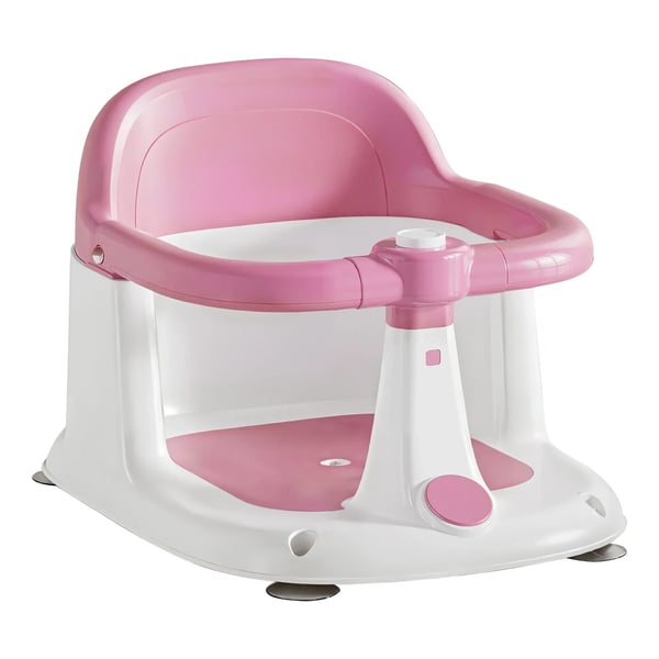 Babybadestol, skridsikker design, sikre sugekopper,Pink